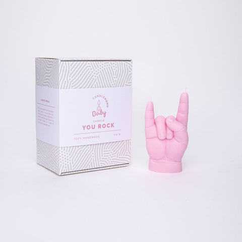 Baby YOU ROCK Candle Pink