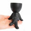 Flower Pot Guy Legs Crossed Black