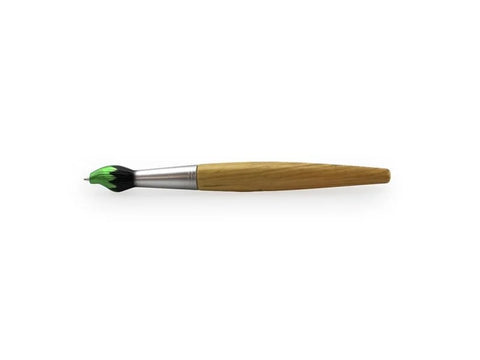 Brush ballpoint pen, green tip