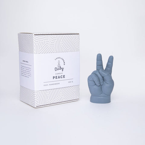 Baby PEACE Candle Grey