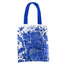 Cotton Tote Bag with lining, Delft Blue birds