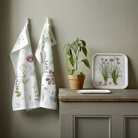 Organic tea towel - Herbs