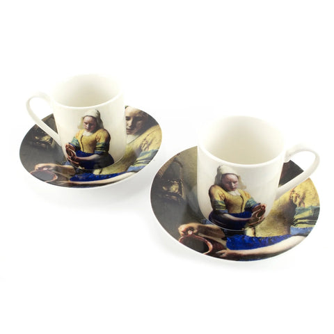 Espresso set, Vermeer, Milkmaid, Rijksmuseum