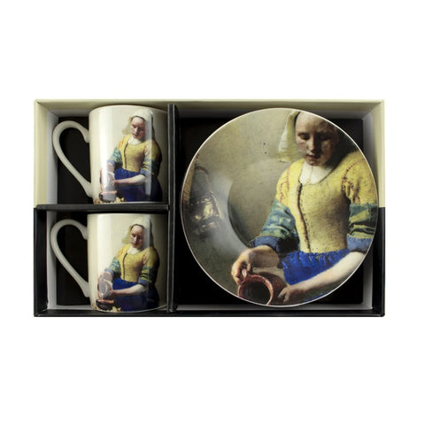 Espresso set, Vermeer, Milkmaid, Rijksmuseum