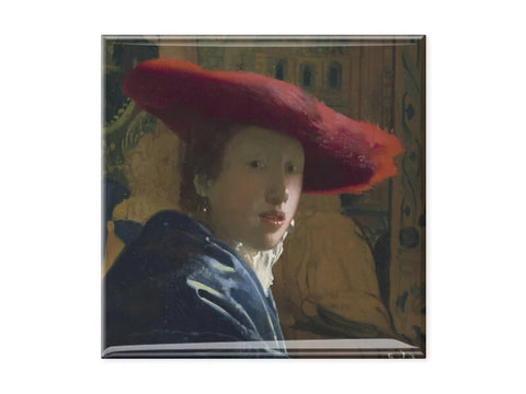 Fridge Magnet, Girl with a red hat, Vermeer