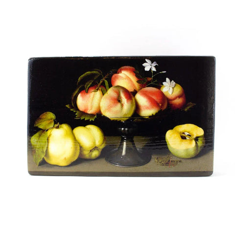 Masters-on-wood, Still Life of Peaches and Quinces 300 x 195mm