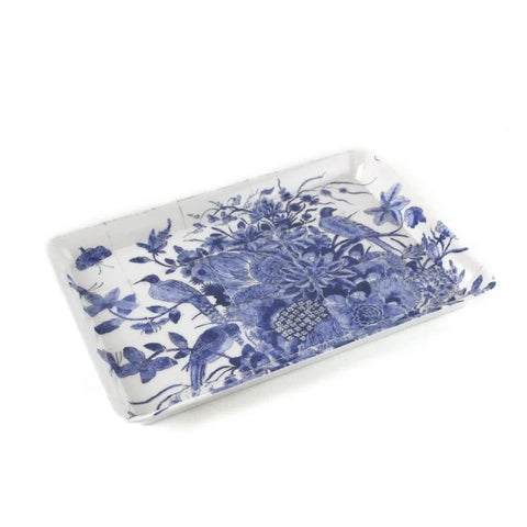 Mini tray, 21 x 14 cm, Delft blue birds