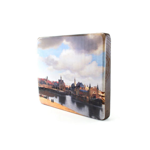 Reproduction-on-wood, Vermeer, View on Delft, 230x195 mm