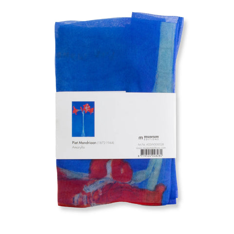 Scarf silk chiffon , 68x68 cm, Piet Mondriaan, Amaryllis