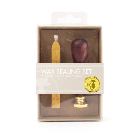 Wax sealing set, Cat stamp