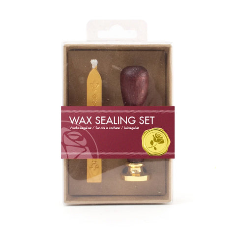 Wax sealing set, Rose stamp